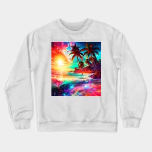 Tropical Island Paradise Crewneck Sweatshirt